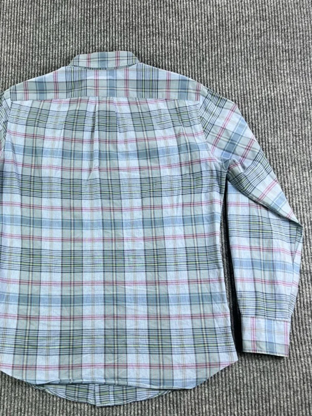 J.Crew Plaid Secret Wash Organic Cotton Slim Untucked Button Down Small Shirt